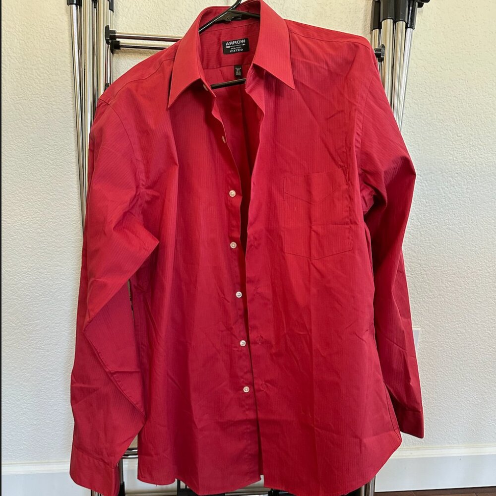90s Red Long Sleeve Shirt